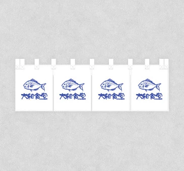 オリジナルカウンターのれん/店舗ロゴデザイン