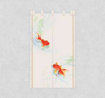 オリジナルディスプレイのれん/店