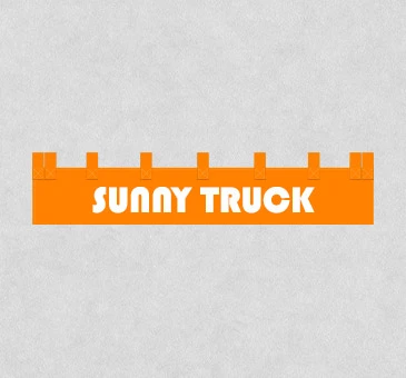 オリジナル屋台・キッチンカーのれん/ビビッドカラーデザイン