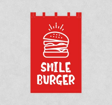 オリジナル屋台・キッチンカーのれん/店舗ロゴデザイン