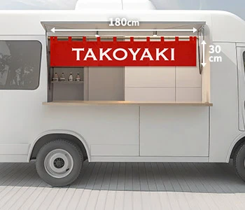 オリジナル屋台・キッチンカーのれん/窓口用